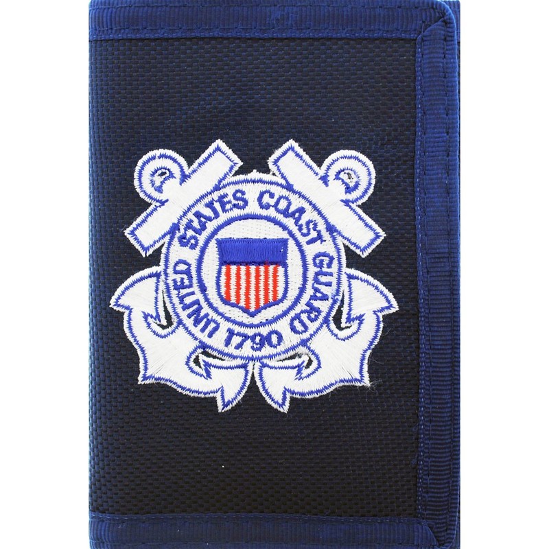 Eagle Emblem US Coast Guard Wallet Military Collectibles, Nylon, 5