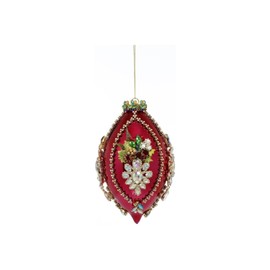 Mark Roberts Christmas 2024 King's Jewel Finial Ornament 8", Raspberry Shiny