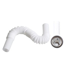 Talea Overflow Pipes,Flexible Overflow Pipe for Sink, Circular Interface(41mm*41mm) QY006C060-U