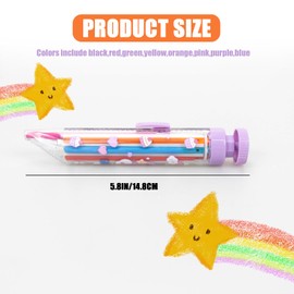 lqwidyf Multicolor Crayons,4 Pcs 8 in 1 Retractable Crayons,Creative Painting Pens 8-color Interchangeable Color for Art Class Supplies and Drawing Learning,Kids Painting Party Favors Pen