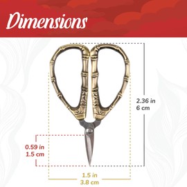 JubileeYarn Bamboo Stalk Embroidery Craft Scissors - Extra Large - 10 Pairs