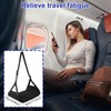 UKQRRTC Airplane Foot Hammock, Portable Airplane Footrest with Adjustable Strap,