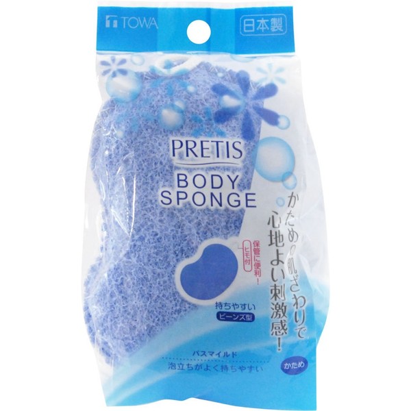 Towa Sangyo Body Sponge PT Bath Smile Blue