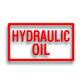 Barrel, Drum, Tank or Pump Decal Label - Hydraulic Oil Sticker for Car Truck Service Work Shop Garage 5.5 x 10 inch in RED