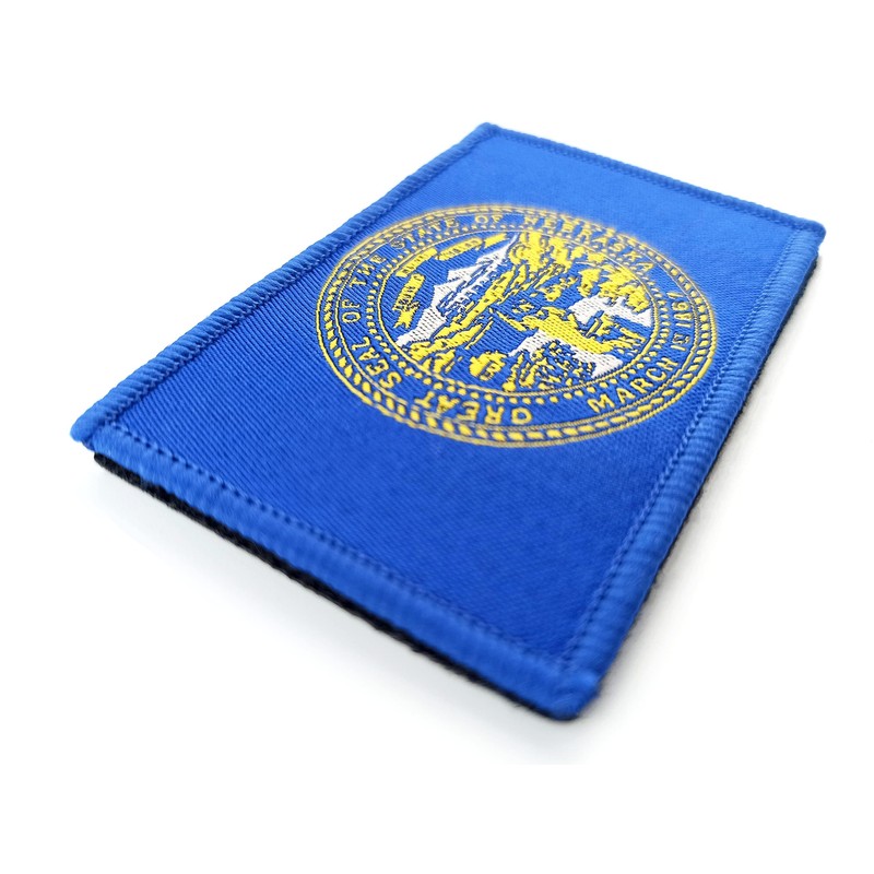 Overdecor Nebraska Flag Patch Tactical Military Patches - Hook and