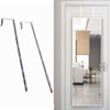 YUMMIS 1Pair White Over The Door Mirror Hanger, Adjustable 4-Level