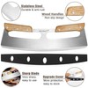 HAONAZY Sharp Pizza Cutter Rocker 14 inch with Double Handles