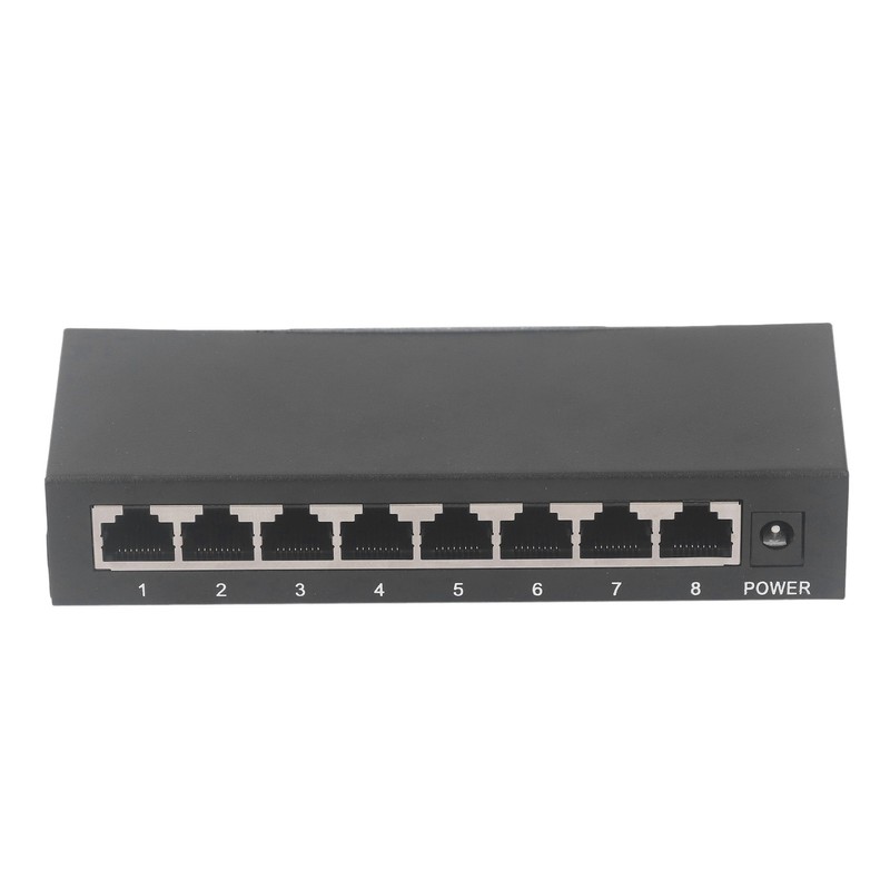 8 Port Gigabit PoE Switch Sturdy Metal Fanless Plug and