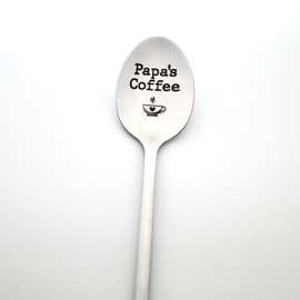 Papa Gift Grandpa Gift Papa’s Coffee Spoon Christmas Birthday Gift for Papa Fathers Day Gift Thanksgiving Day Gift Papa Gift from Grandkids