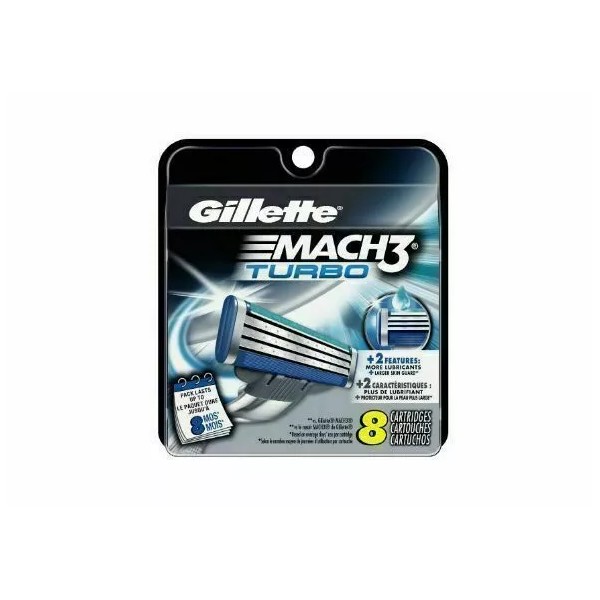 Gillette Mach 3 Razor Blades - 8 Cartridges CHILL