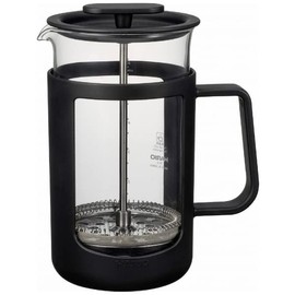 HARIO CPU-4-B Cafe Press U Press-type Coffee, Heat Resistant Glass, Practical Capacity: 20.3 fl oz (600 ml), Black