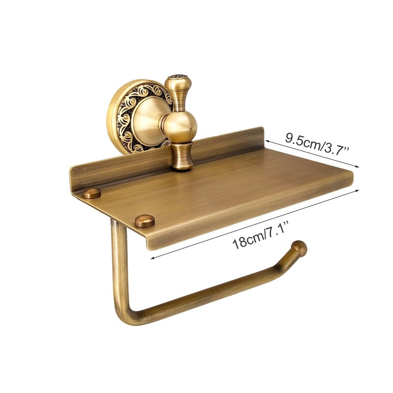 Toilet Paper Holder with Phone Shelf, Bathroom Toilet Paper Roll