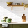 Vamos Tile 100-Piece Glossy Dolomite White Peel and Stick Backsplash