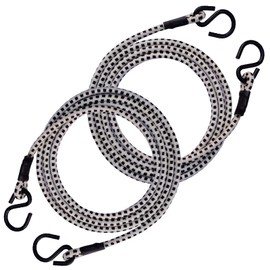 6FT & 3FT Long Heavy Duty Elastic Bungee Straps, 72-Inch/36-Inch Long Luggage Rope Tie Downs Cable Bungee Cords with Hooks for Camping, Tarps, Bike,Cars,Roof Racks,Tent Transport Locking