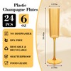 24 Pack Amber Plastic Champagne Flutes for Weddings Birthdays