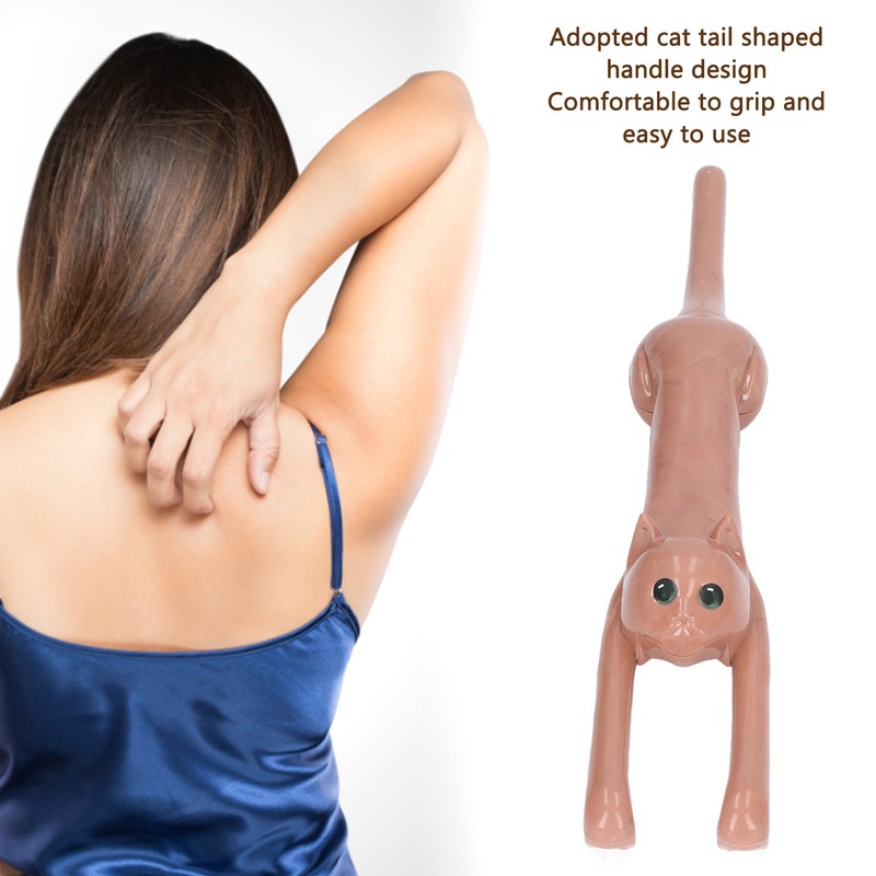 Manual Back Scratcher Cat Shaped Remove Itching Handheld Massage Tool