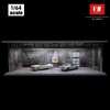 NUEIOVRW 1/64 Diorama European Garage Model, Three-Colour Illuminated Parking Model