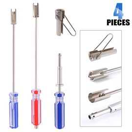 Glarks 4Pcs 11'' and 7'' Professional BNC and F Connector Extraction Tool F Connector Extractor Coax Security Key CATV Cable Locking Terminator TV Tool for Tightening and loosening F Connectors