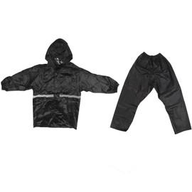 Rain Coat Pants Waterproof Full Body Raincoat Set Single Layer Oxford Fabric for Outdoor Duty Travel Black XL