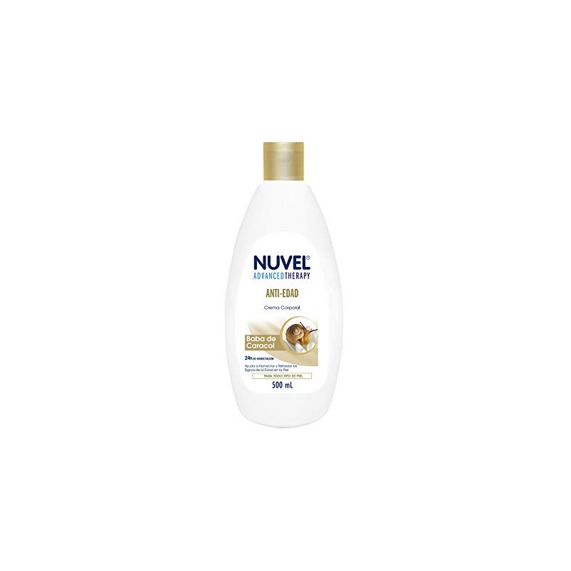 Nuvel Crema Corporal Humectante Anti Edad con Baba de Caracol,