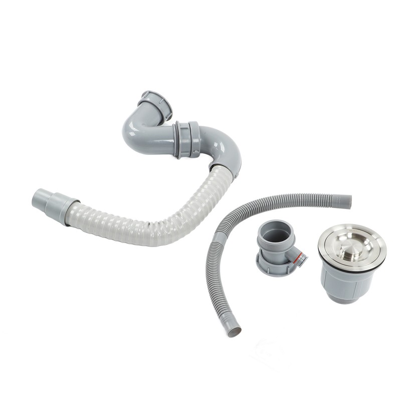Stainless Steel Sink Drain Assembly with Cage S Bend Hose
