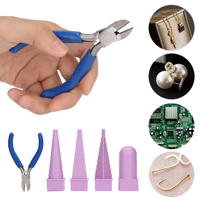 4Pcs Jewelry Mandrel Round Oval Triangle Square Jewellery Making Tool