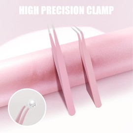 Foihukelim Industrial Tweezers,for Craft,Soldering, Laboratory Work, Jewelry-Making,for Modeling, Electronic Repair (4pcs Mixing colors)