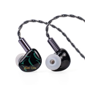 HIFIXAUDIO Kiwi Ears Cadenza in Ear Monitor, 10mm Beryllium Dynamic Driver IEM Earphones, HiFi Studio Wired Earbuds with 3D Printed Cavity, Detachable 2Pin 3.5mm IEM Cable for Audiophile (Green)