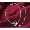 Boowhol Ladies Ankle Bracelet 925 Sterling Silver Lucky Four-leaf Clover