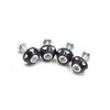 TUCKBOLD 4Pcs Black Aluminum Alloy Decorative License Plate Bolt Screw