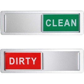 Signsxcel Clean Dirty Sign, Dishwasher Magnet Clean Dirty Sign, Sliding Dish Washer Sign, Non-Scratching Strong Magnetic Suction "Clean" And "Dirty" Signs for Kitchen