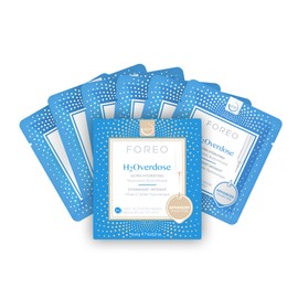 FOREO H2Overdose UFO-Activated Facial Mask - Hydrating Facial - Hyaluronic Acid & Vitamin E - For All Skin Types - Dry skin & Flaky Skin - 6 pcs in pack