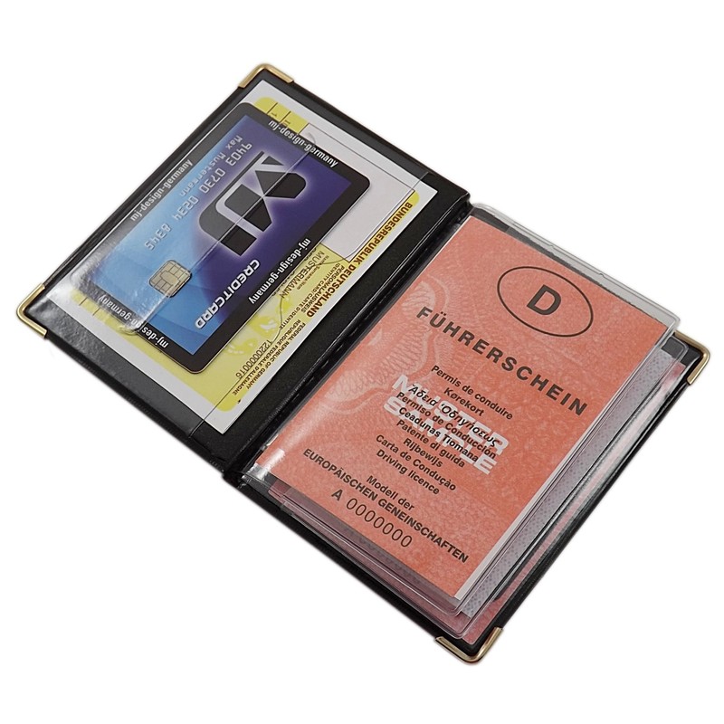 Exclusive ID and credit card holder with metal corners 10