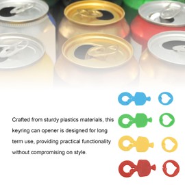 4Pcs Cute Cartoon Design Manual Can Opener Keychain, Multifunction Package Opener Citrus Peeler Tool for Daily Use, Ideal Present for Friends and Family