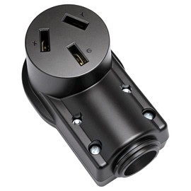 NEMA 10-50R Receptacle,10-50 50A 125/250V Female Connector, 50Amp 125/250Volt 3-Pole, 3-Wire Cord End Socket, Female 50A Dryer Receptacle, Heavy Duty, ETL Certified，Black