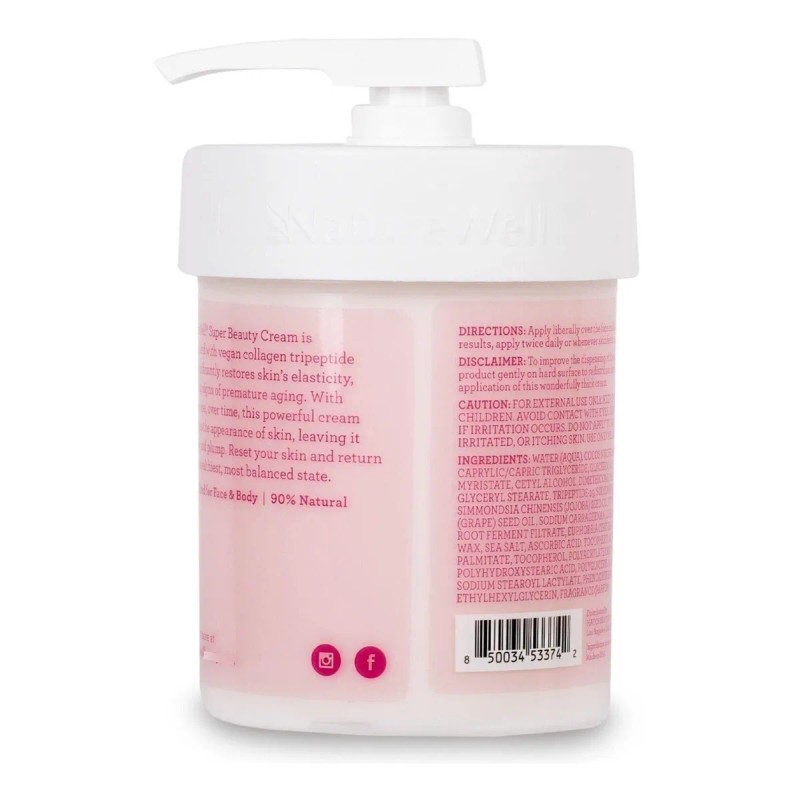 Crema Para Cara Y Cuerpo Super Beauty Cream Naturewell 454g