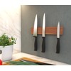 12" Manada Wall Mount Teak Knife Holder