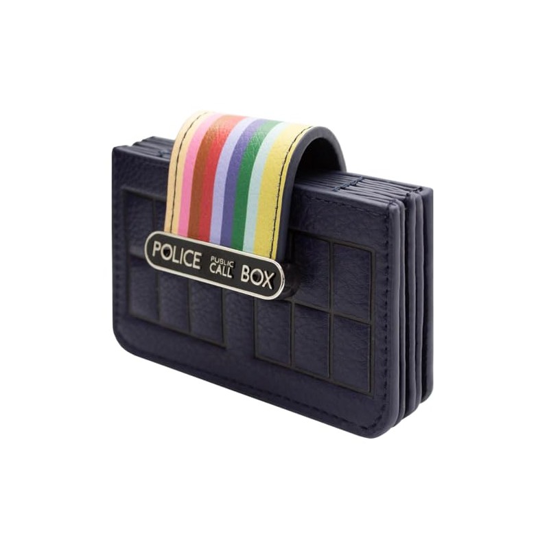 Dr Who Public Call Police Box with Rainbow Wallet Card