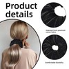 2 Pcs Velvet Scrunchie Black Suitable for Adult Women Large