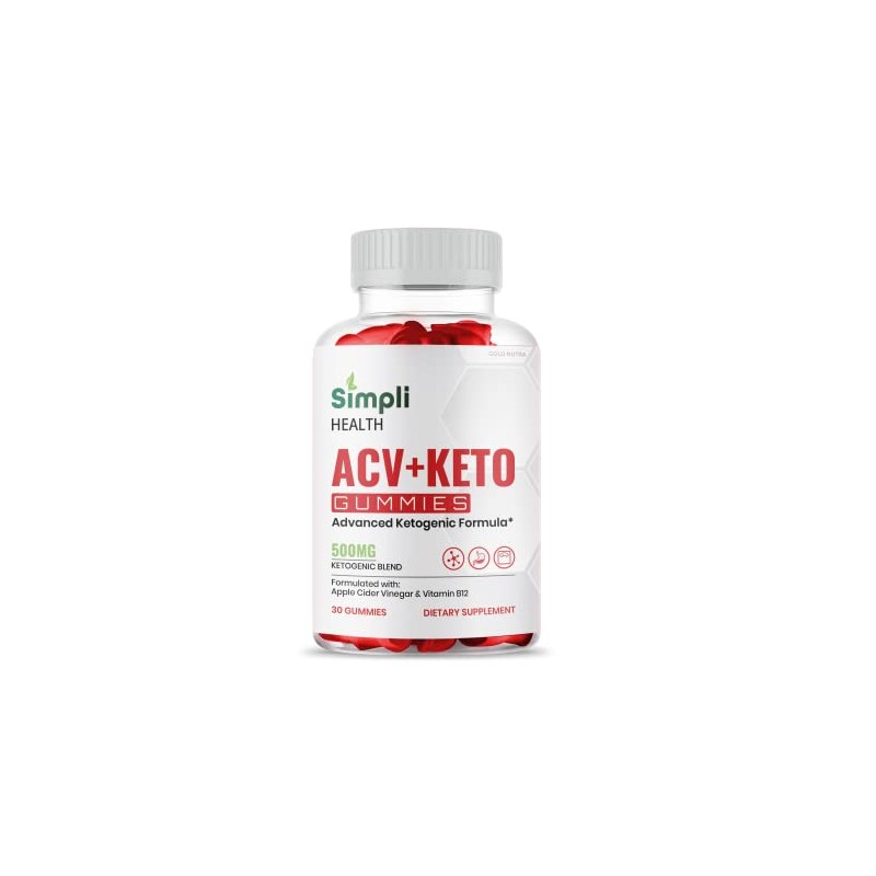 (1 Pack) Simpli Health ACV Keto Gummies, Maximum Strength