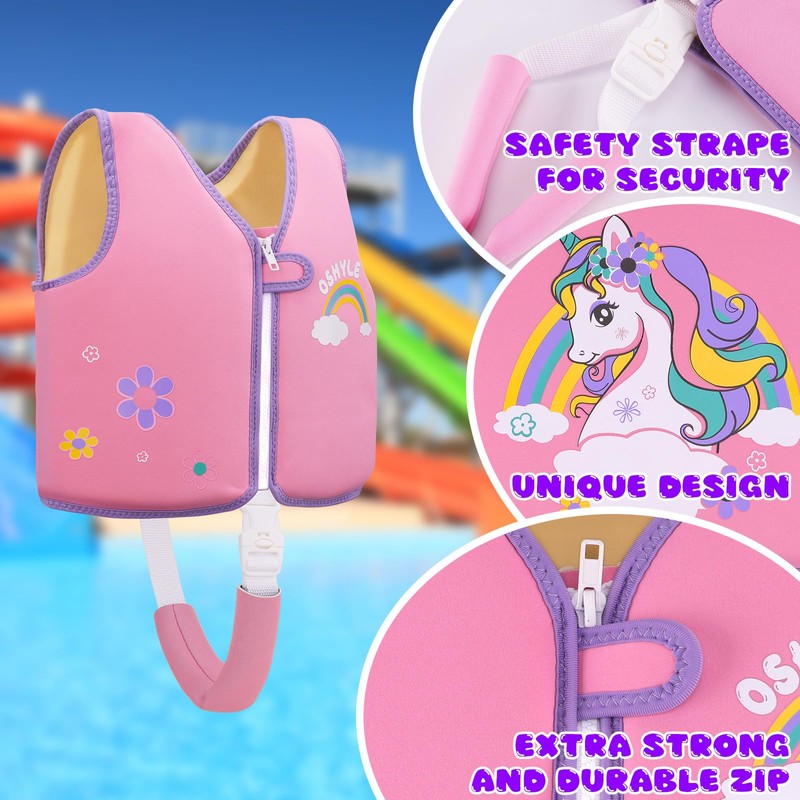 OSHYLE Swim Vest for Kids Toddler Floaties Vest with Safety