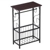 Multifunctional Dark Brown (37 X 20 X 55)cm Bathroom Table