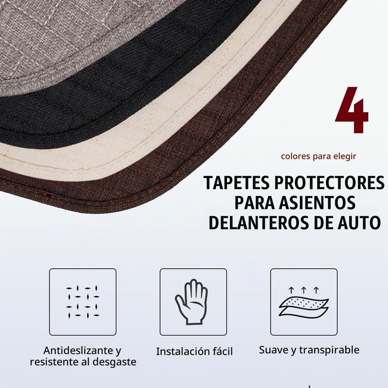 Yourkar Funda para Asiento de Coche – Set 4 piezas