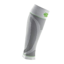 Bauerfeind Sports Compression Lower Leg Calf Sleeves (1 Pair) - Gradient Compression for Improved Blood Circulation in Legs - Air Knit Fabric Breathable, Durable, Washable (White, Small/X-Long)