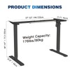 DERSITE Standing Desk Frame Electric Adjustable Legs, Stand up Desk