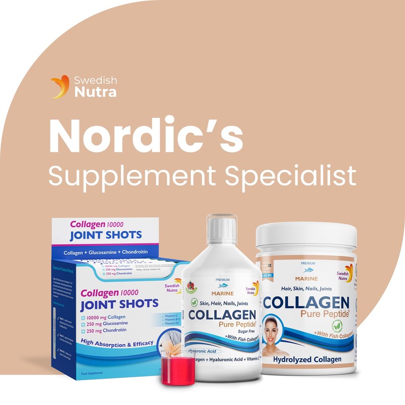 Swedish Nutra Powder Marine Collagen - Pack of 300g, 30