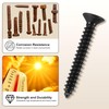 METALLIXITY Countersunk Phillips Wood Screws (ST3x25mm) 200Pcs, Carbon Steel Coarse