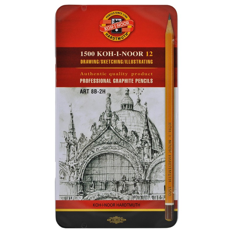 1502/11 Koh-I-Noor Art Set Soft Grades 8B-2H (Set)
