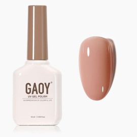 GAOY Nude Jelly Gel Nail Polish, 16ml Sheer Translucent Netural Soak Off Gel Polish, UV Light Cure for Nail Art DIY at Home, 3155 Faded Rose