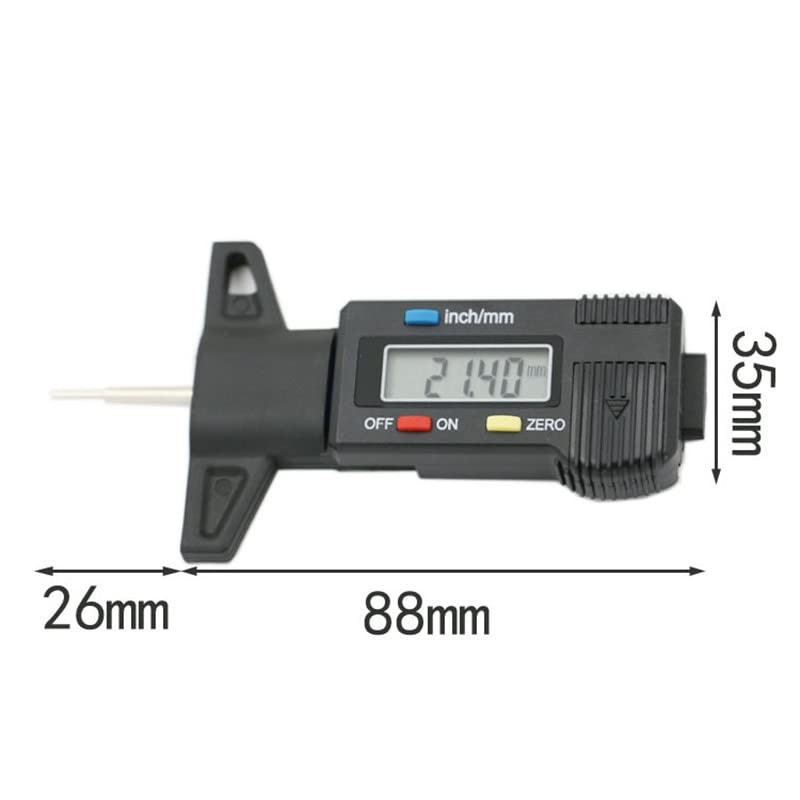 Ziyan Tyre Gauge Digital Tyre Tread Depth Gauge Running Surface
